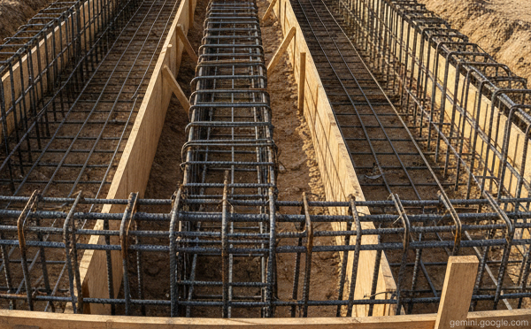 Армирование ленточного фундамента