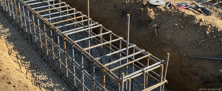 Армирование ленточного фундамента 3